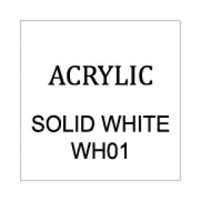Solid White Rectangle 3mm