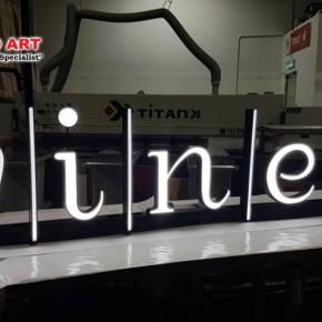 3D wording with LED light