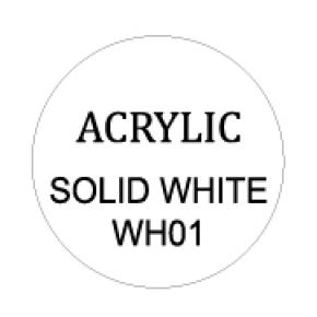 Solid White Round 4mm